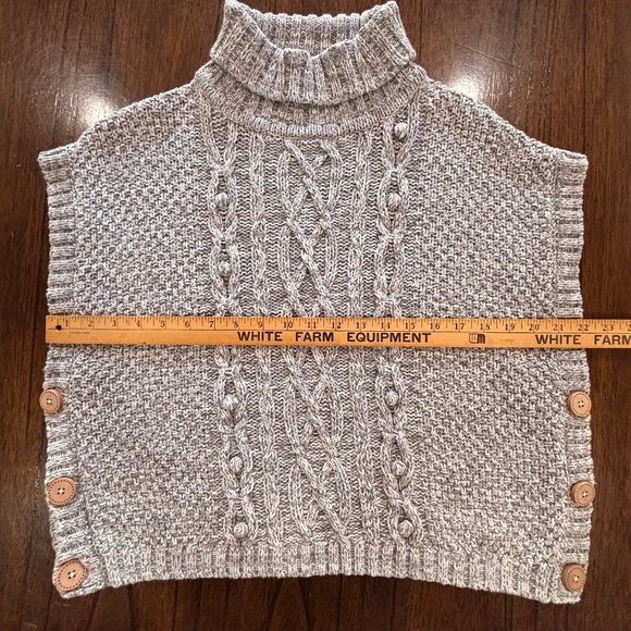 Nula Bug cotton blend turtleneck cable knit sleeveless sweater size US 8 - Picture 12 of 15